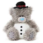 Мишка 18 см в костюме снеговика и шляпке (ME TO YOU)