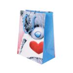 Пакет подарочный малый - Мишка в маечке с сердцем SD 23 х 18 х 10 см (ME TO YOU)